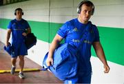27 October 2018; Ed Byrne, right, and Bryan Byrne of Leinster arrive ahead of the Guinness PRO14 Round 7 match between Benetton and Leinster at Stadio Comunale Di Monigo in Treviso, Italy. Photo by Sam Barnes/Sportsfile