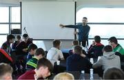 27 October 2018; David Curtin, former Dublin hurler, speaking at the Overcoming Challenges: A players story, during the #GAAyouth Forum 2018 at Croke Park in Dublin. Photo by Eóin Noonan/Sportsfile