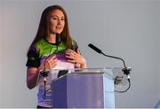 27 October 2018; Aine McParland speaking to participants at the Youthreps consultation during the #GAAyouth Forum 2018 at Croke Park in Dublin. Photo by Eóin Noonan/Sportsfile