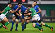 27 October 2018; Jack McGrath of Leinster, supported by James Ryan is tackled by Monty Loane left, and Giovanni Pettinelli of Benetton during the Guinness PRO14 Round 7 match between Benetton and Leinster at Stadio Comunale Di Monigo in Treviso, Italy. Photo by Sam Barnes/Sportsfile