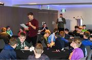 27 October 2018; The 2 Johnnie’s during the GAA Quiz at the #GAAyouth Forum 2018 at Croke Park, Dublin. Photo by Eóin Noonan/Sportsfile