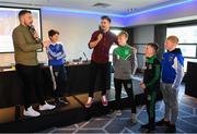 27 October 2018; The 2 Johnnie’s with the quiz winners during the GAA Quiz at the #GAAyouth Forum 2018 at Croke Park, Dublin. Photo by Eóin Noonan/Sportsfile