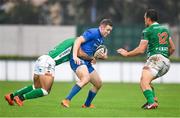 27 October 2018; Rory O'Loughlin of Leinster is tackled by Monty Loane, left, and Alberto Sgarbi of Benetton during the Guinness PRO14 Round 7 match between Benetton and Leinster at Stadio Comunale Di Monigo in Treviso, Italy. Photo by Sam Barnes/Sportsfile