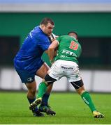27 October 2018; Jack McGrath of Leinster is tackled by Dewaldt Duvenage of Benetton during the Guinness PRO14 Round 7 match between Benetton and Leinster at Stadio Comunale Di Monigo in Treviso, Italy. Photo by Sam Barnes/Sportsfile
