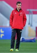 27 October 2018; Munster head coach Johann van Graan prior to the Guinness PRO14 Round 7 match between Munster and Glasgow Warriors at Thomond Park in Limerick. Photo by Brendan Moran/Sportsfile
