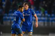 27 October 2018; Adam Byrne, left, and Ross Molony of Leinster celebrate following the Guinness PRO14 Round 7 match between Benetton and Leinster at Stadio Comunale Di Monigo in Treviso, Italy. Photo by Sam Barnes/Sportsfile