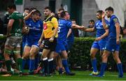 27 October 2018; Andrew Porter of Leinster, second from left, is congratulated by teammates after scoring his side's fourth try during the Guinness PRO14 Round 7 match between Benetton and Leinster at Stadio Comunale Di Monigo in Treviso, Italy. Photo by Sam Barnes/Sportsfile