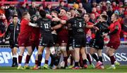 27 October 2018; Players from both sides get involved in a tussle during the Guinness PRO14 Round 7 match between Munster and Glasgow Warriors at Thomond Park, Limerick. Photo by Brendan Moran/Sportsfile