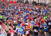 28 October 2018; A general view of runners during the 2018 SSE Airtricity Dublin Marathon. 20,000 runners took to the Fitzwilliam Square start line to participate in the 39th running of the SSE Airtricity Dublin Marathon, making it the fifth largest marathon in Europe. Photo by Ramsey Cardy/Sportsfile