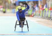 28 October 2018; Johnboy Smith of England became the 2018 SSE Airtricity Dublin Marathon champion of the men’s wheelchair field with a time of 01:36:12. 20,000 participants took to the Fitzwilliam Square start line to participate in the 39th running of the SSE Airtricity Dublin Marathon, making it the fifth largest marathon in Europe. Photo by Ramsey Cardy/Sportsfile