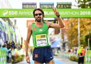 28 October 2018; Mick Clohisey of Raheny Shamrock A.C., Co. Dublin, became the Athletics Ireland National Champion, and sixth overall finisher, following the 2018 SSE Airtricity Dublin Marathon. 20,000 runners took to the Fitzwilliam Square start line to participate in the 39th running of the SSE Airtricity Dublin Marathon, making it the fifth largest marathon in Europe. Photo by Ramsey Cardy/Sportsfile