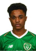 28 October 2018; Glory Nzinga of Republic of Ireland poses for a portrait during a Republic of Ireland U15 portrait session at Johnstown House in Enfield, Co Meath. Photo by Stephen McCarthy/Sportsfile