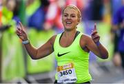 28 October2018; Sabrina Keogh from Meath, Ireland, on her way to finishing the 2018 SSE Airtricity Dublin Marathon. 20,000 runners took to the Fitzwilliam Square start line to participate in the 39th running of the SSE Airtricity Dublin Marathon, making it the fifth largest marathon in Europe. Photo by Eóin Noonan/Sportsfile