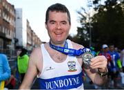 28 October 2018; John O'Toole, from Dunboyne, Co. Meath, after completing the 2018 SSE Airtricity Dublin Marathon. 20,000 runners took to the Fitzwilliam Square start line to participate in the 39th running of the SSE Airtricity Dublin Marathon, making it the fifth largest marathon in Europe. Photo by Ramsey Cardy/Sportsfile