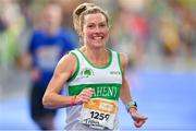 28 October 2018; Tara Kennedy from Dublin, Ireland, on her way to finishing the 2018 SSE Airtricity Dublin Marathon. 20,000 runners took to the Fitzwilliam Square start line to participate in the 39th running of the SSE Airtricity Dublin Marathon, making it the fifth largest marathon in Europe. Photo by Eóin Noonan/Sportsfile