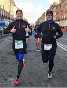 28 October 2018; Sebastian Schmitz, left, and Philipp Schmitz from Germany during the 2018 SSE Airtricity Dublin Marathon. 20,000 runners took to the Fitzwilliam Square start line to participate in the 39th running of the SSE Airtricity Dublin Marathon, making it the fifth largest marathon in Europe. Photo by Ramsey Cardy/Sportsfile