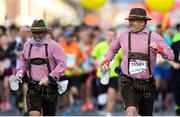 28 October 2018; Sven Peemoeller, left, and Jens-Peter Wrage from Germany during the 2018 SSE Airtricity Dublin Marathon. 20,000 runners took to the Fitzwilliam Square start line to participate in the 39th running of the SSE Airtricity Dublin Marathon, making it the fifth largest marathon in Europe. Photo by Ramsey Cardy/Sportsfile