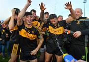 28 October 2018; Dr. Crokes players, Tony Brosnan, left, and Micheál Burns celebrate after the Kerry County Senior Club Football Championship Final match between Dr Crokes and Dingle at Austin Stack Park in Tralee, Kerry. Photo by Brendan Moran/Sportsfile