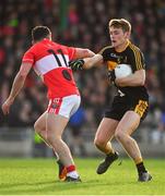 28 October 2018; Gavin White of Dr. Crokes in action against Mikey Geaney of Dingle during the Kerry County Senior Club Football Championship Final match between Dr Crokes and Dingle at Austin Stack Park in Tralee, Kerry. Photo by Brendan Moran/Sportsfile