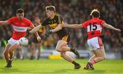 28 October 2018; Gavin White of Dr. Crokes in action against Mikey Geaney, left, and Matthew Flaherty of Dingle during the Kerry County Senior Club Football Championship Final match between Dr Crokes and Dingle at Austin Stack Park in Tralee, Kerry. Photo by Brendan Moran/Sportsfile