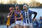 28 October 2018; James Roche of Ballyboden St Enda's in action against Lorcán McMullan of Kilmacud Crokes during the Dublin County Senior Club Hurling Championship Final Replay match between Kilmacud Crokes and Ballyboden St Enda's, at Parnell Park, Dublin. Photo by Daire Brennan/Sportsfile
