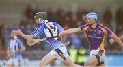 28 October 2018; Aidan Mellet of Ballyboden St Enda's in action against Ross O'Carroll of Kilmacud Crokes during the Dublin County Senior Club Hurling Championship Final Replay match between Kilmacud Crokes and Ballyboden St Enda's, at Parnell Park, Dublin. Photo by Daire Brennan/Sportsfile