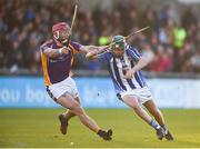 28 October 2018; Aidan Mellett of Ballyboden St Enda's in action against Bill O'Carroll of Kilmacud Crokes during the Dublin County Senior Club Hurling Championship Final Replay match between Kilmacud Crokes and Ballyboden St Enda's, at Parnell Park, Dublin. Photo by Daire Brennan/Sportsfile