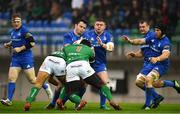 27 October 2018; James Ryan of Leinster, supported by Tadhg Furlong, is tackled by Ignacio Brex, left, and Derrick Appiah of Benetton Rugby  during the Guinness PRO14 Round 7 match between Benetton and Leinster at Stadio Comunale Di Monigo in Treviso, Italy. Photo by Sam Barnes/Sportsfile