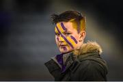 29 October 2018; Kilmacud Crokes supporter Tadhg Brennan, aged 10, ahead of the Dublin County Senior Club Football Championship Final match between St Jude's and Kilmacud Crokes at Parnell Park in Dublin. Photo by Daire Brennan/Sportsfile