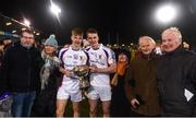 29 October 2018; Michael Mullin, left, and Dara Mullin of Kilmacud Crokes celebrate with family members after the Dublin County Senior Club Football Championship Final match between St Jude's and Kilmacud Crokes at Parnell Park in Dublin. Photo by Daire Brennan/Sportsfile