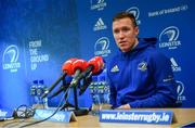 30 October 2018; Rory O'Loughlin during a Leinster Rugby press conference at Leinster Rugby Headquarters in UCD, Dublin. Photo by Ramsey Cardy/Sportsfile