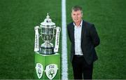 30 October 2018; Dundalk manager Stephen Kenny poses for a portrait during the Dundalk Media Day ahead of the Irish Daily Mail FAI Cup Final match between Dundalk and Cork at Oriel Park in Dundalk, Louth. Photo by Sam Barnes/Sportsfile