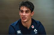 30 October 2018; Joey Carbery during an Ireland Rugby Press Conference at the Hyatt Regency in Chicago, USA. Photo by Brendan Moran/Sportsfile