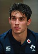 30 October 2018; Joey Carbery during an Ireland Rugby Press Conference at the Hyatt Regency in Chicago, USA. Photo by Brendan Moran/Sportsfile