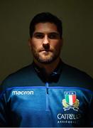 30 October 2018; Ian McKinley poses for a portrait after an Italy Rugby Press Conference at the Palmer House Hilton in Chicago, USA. Photo by Brendan Moran/Sportsfile