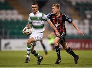 30 October 2018; Dean Williams of Shamrock Rovers in action against Mitchell Byrne of Bohemians during the SSE Airtricity U19 League Final match between Shamrock Rovers and Bohemians at Tallaght Stadium in Dublin. Photo by Harry Murphy/Sportsfile