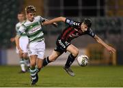 30 October 2018; Ryan Graydon of Bohemians in action against Darren Prendergast of Shamrock Rovers during the SSE Airtricity U19 League Final match between Shamrock Rovers and Bohemians at Tallaght Stadium in Dublin. Photo by Harry Murphy/Sportsfile