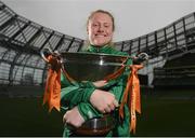 31 October 2018; Amber Barrett of Peamount United during a Continental Tyres FAI Women's Cup Final Media Day at the Aviva Stadium in Dublin. Photo by Eóin Noonan/Sportsfile