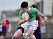 31 October 2018; Ben McGuinness of South East is tackled by Dylan McDermott of Midlands Area during the U18s 2nd Round Shane Horgan Cup match between South East Area and Midlands Area at IT Carlow in Carlow. Photo by Matt Browne/Sportsfile