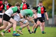 31 October 2018; Ben McGuinness of South East is tackled by Conor Gibney of Midlands Area during the U18s 2nd Round Shane Horgan Cup match between South East Area and Midlands Area at IT Carlow in Carlow. Photo by Matt Browne/Sportsfile