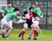 31 October 2018; Evan Harte of Midlands Area is tackled by Ben McGuinness of South East Area during the U18s 2nd Round Shane Horgan Cup match between South East Area and Midlands Area at IT Carlow in Carlow. Photo by Matt Browne/Sportsfile