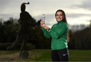 31 October 2018; Niamh Farrelly of Peamount United who received the Continental Tyres WNL Player of the Month Award for September at the FAI HQ in Abbotstown, Co Dublin. Photo by Eóin Noonan/Sportsfile