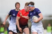 31 October 2018; Patrick Kiernan of Metropolitan Area in action against Dara Maher of North East Area during the U18s 2nd Round Shane Horgan Cup match between North East Area and Metropolitan Area at Ashbourne RFC in Ashbourne, Co Meath. Photo by Piaras Ó Mídheach/Sportsfile