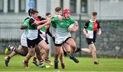 31 October 2018; George Hadden of South East Area is tackled by Sam Caslin and Cameron Fairbrother of Midlands Area during the U16s 2nd Round Shane Horgan Cup match between South East Area and Midlands Area at IT Carlow in Carlow. Photo by Matt Browne/Sportsfile