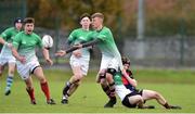31 October 2018; Noah Sheridan of South East Area in action against Jack McLoughlin of Midlands Area during the U16s 2nd Round Shane Horgan Cup match between South East Area and Midlands Area at IT Carlow in Carlow. Photo by Matt Browne/Sportsfile