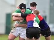 31 October 2018; Ben Popplewell of South East Area is tackled by Oran O'Reilly and Keilan Kelly of Midlands Area during the U18s 2nd Round Shane Horgan Cup match between South East Area and Midlands Area at IT Carlow in Carlow. Photo by Matt Browne/Sportsfile