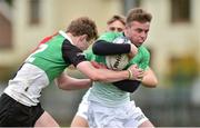 31 October 2018; Dominic Morycki of South East Area is tackled by Conor Gibney of Midlands Area during the U18s 2nd Round Shane Horgan Cup match between South East Area and Midlands Area at IT Carlow in Carlow. Photo by Matt Browne/Sportsfile