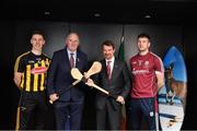 1 November 2018; Cillian Buckley of Kilkenny, Uachtarán Chumann Lúthchleas Gael John Horan, second from left, Australian Ambassador to Ireland Richard Andrews and Pádraic Mannion of Galway in attendance at an event to mark the departure of the Kilkenny and Galway teams, who fly to Australia to take part in a match for the Wild Geese Trophy as part of the Sydney Irish Fest on November 10/11, at the Australian Embassy in Dublin. Photo by Harry Murphy/Sportsfile