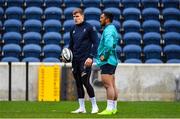 1 November 2018; Garry Ringrose, left, and Bundee Aki during Ireland rugby squad training session at Toyota Park in Chicago, USA. Photo by Brendan Moran/Sportsfile