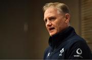 1 November 2018; Head coach Joe Schmidt during a Ireland Rugby press conference at the Hyatt Regency in Chicago, USA. Photo by Brendan Moran/Sportsfile